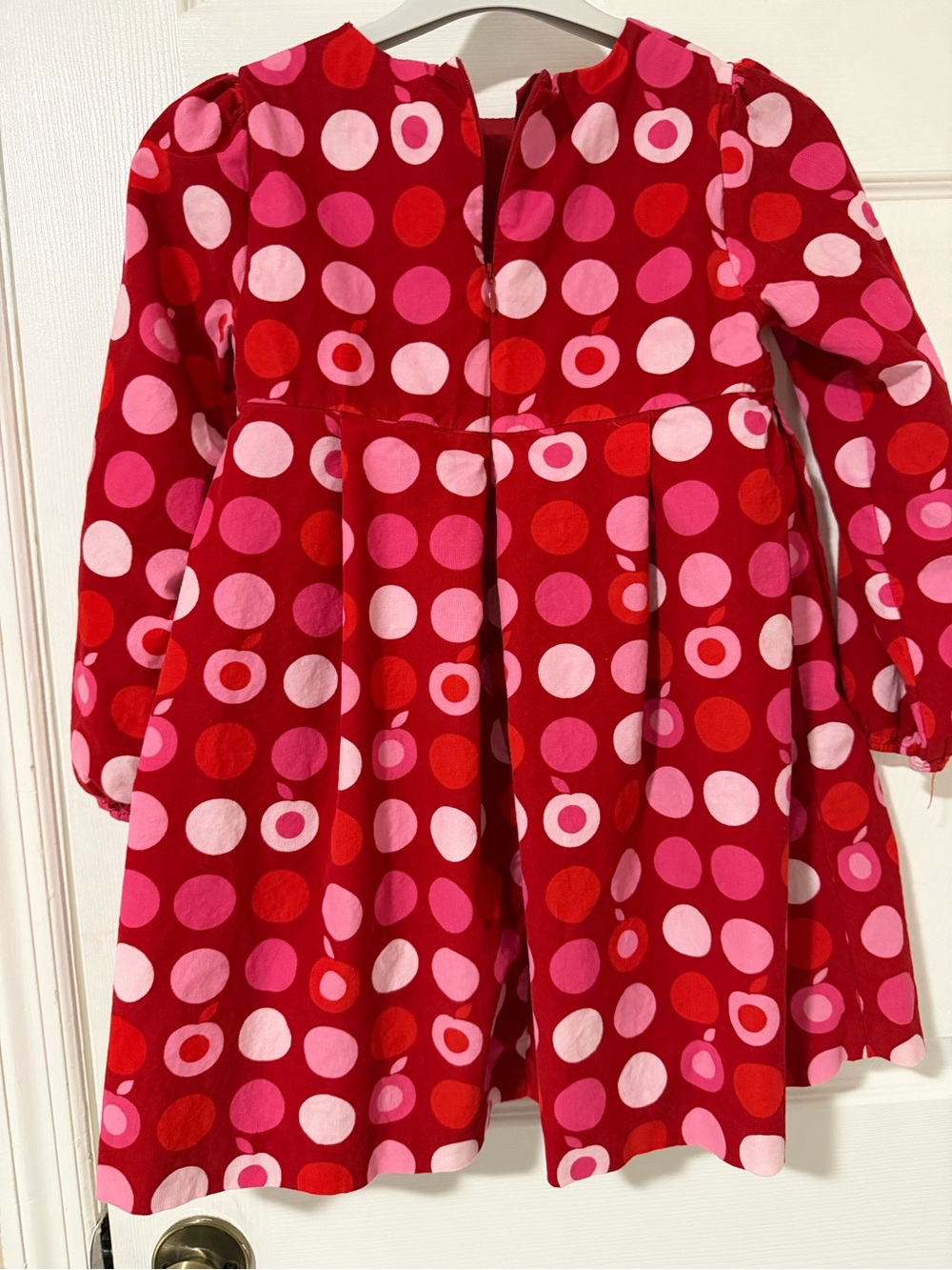 Jacadi Red and Pink Polka Dot Girls Dress - Picture 2 of 3